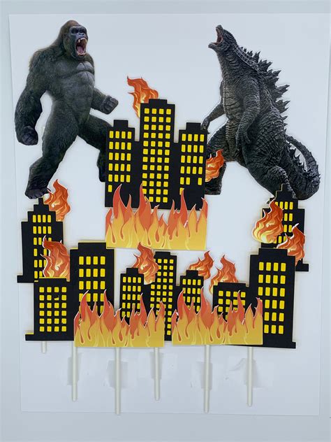 Godzilla Cake Topper Printable